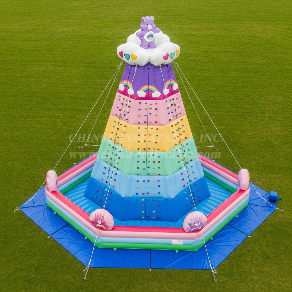 T11-4173 Care Bears Theme Inflatable Climbing Wall