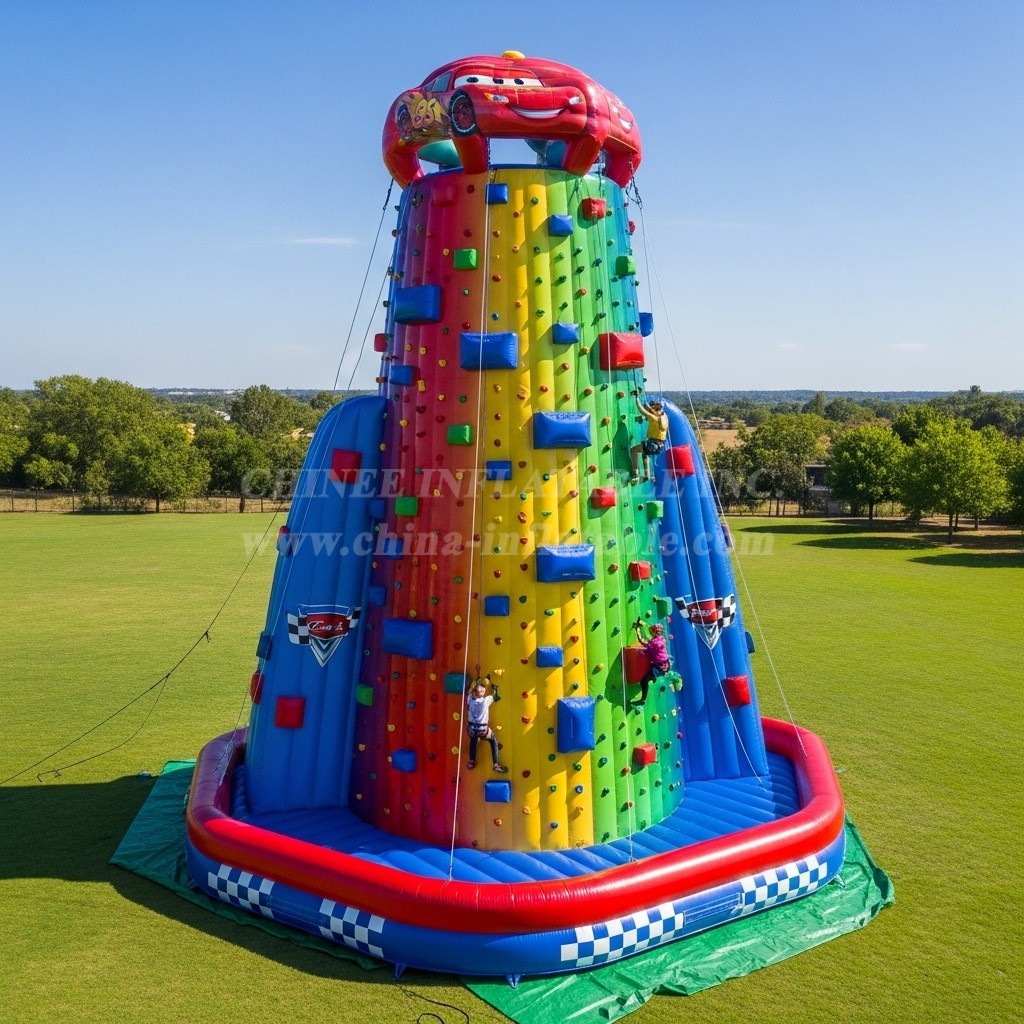 T11-4174 Cars Theme Inflatable Climbing Wall