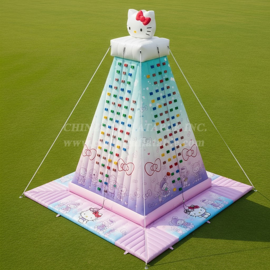 T11-4221 Hello Kitty Theme Inflatable Climbing Wall