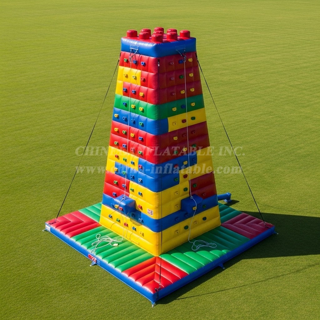 T11-4230 Lego Theme Inflatable Climbing Wall