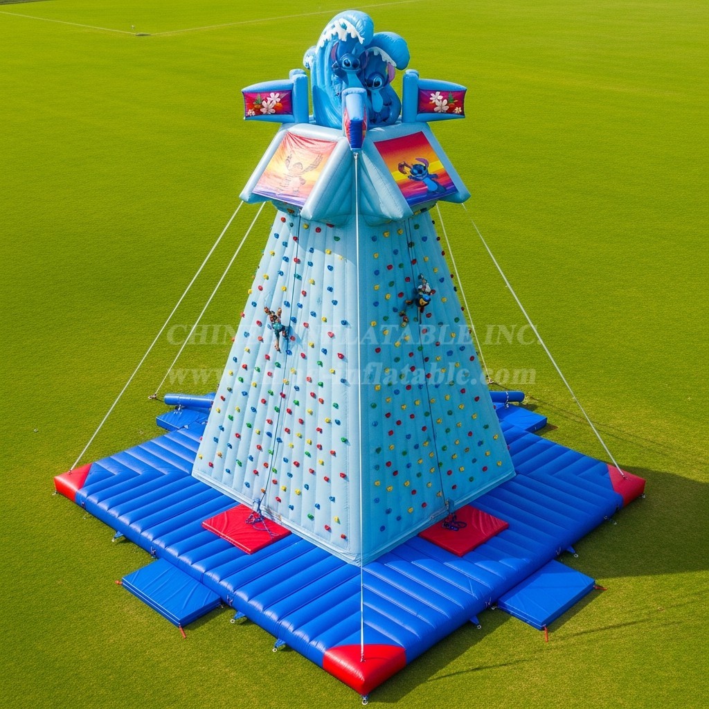 T11-4232 Lilo & Stitch Theme Inflatable Climbing Wall