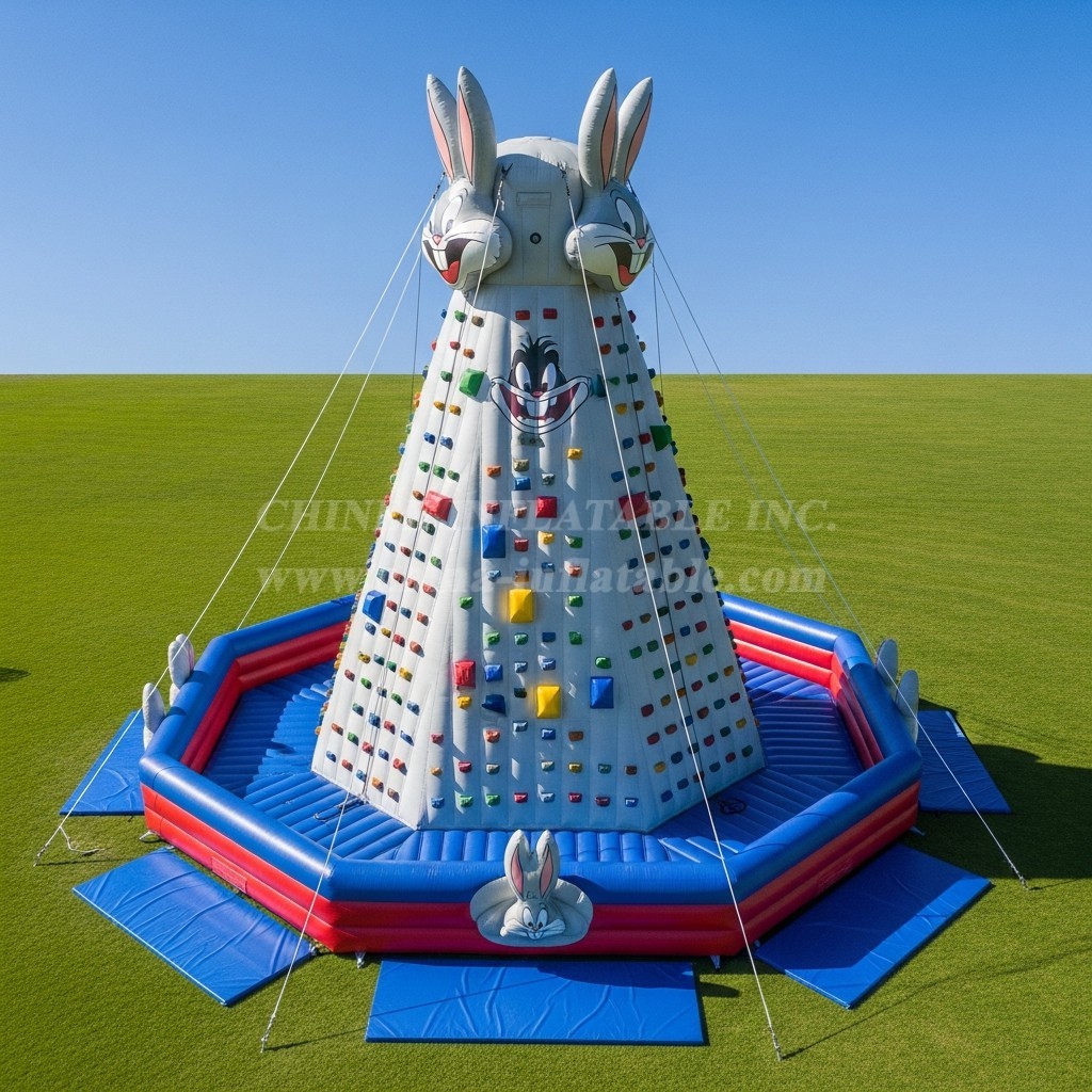 T11-4246 Looney Tunes Theme Inflatable Climbing Wall