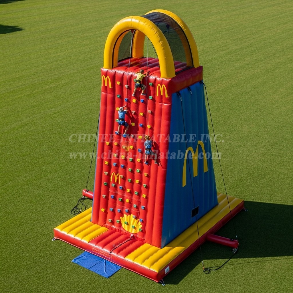 T11-4252 McDonald Theme Inflatable Climbing Wall