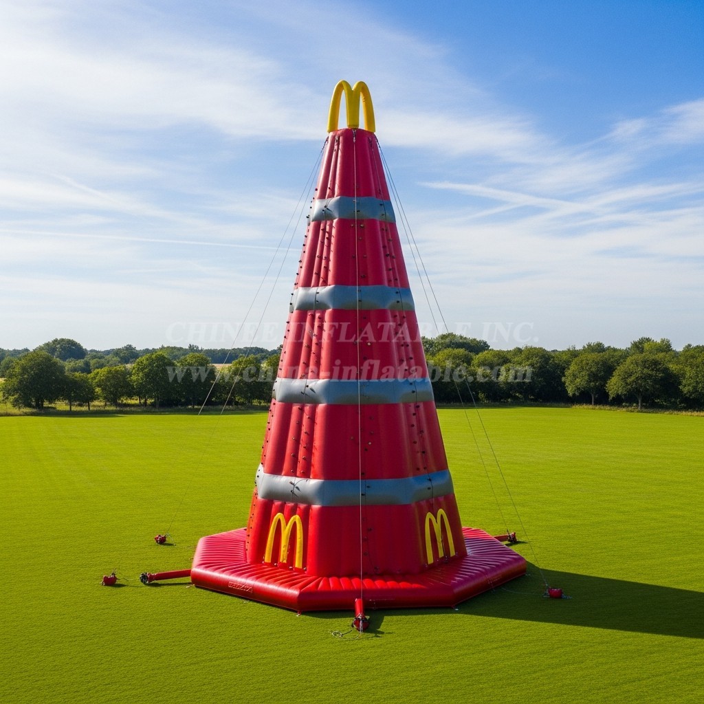 T11-4253 McDonald Theme Inflatable Climbing Wall