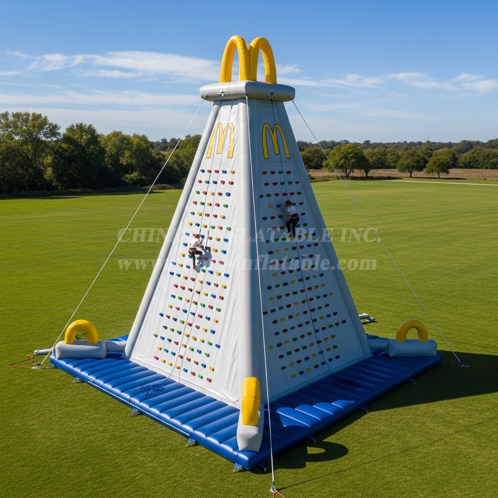 T11-4254 McDonald Theme Inflatable Climbing Wall