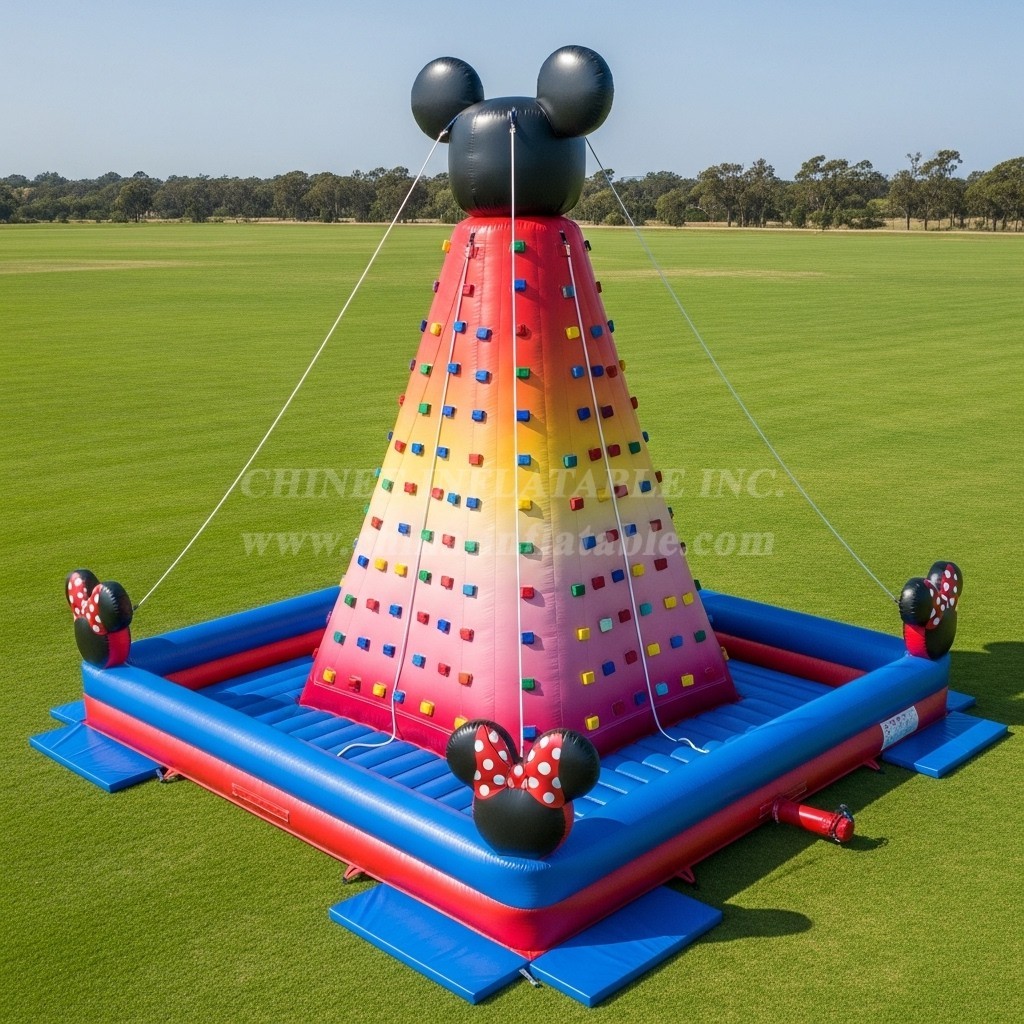 T11-4264 Mickey & Minnie Theme Inflatable Climbing Wall