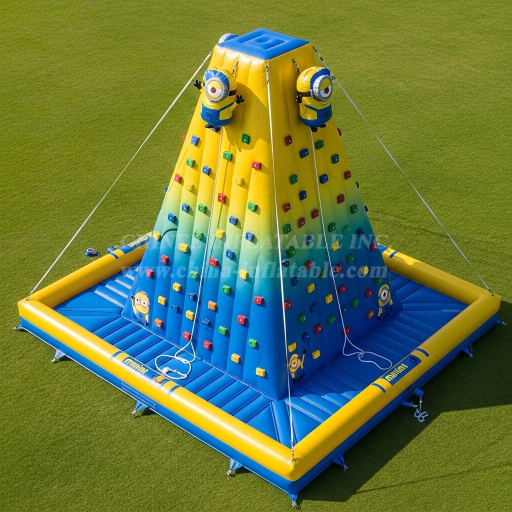 T11-4277 Minions Theme Inflatable Climbing Wall
