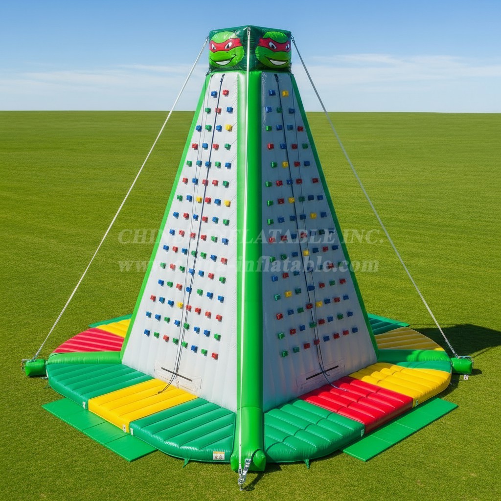 T11-4303 Ninja Turtles Theme Inflatable Climbing Wall