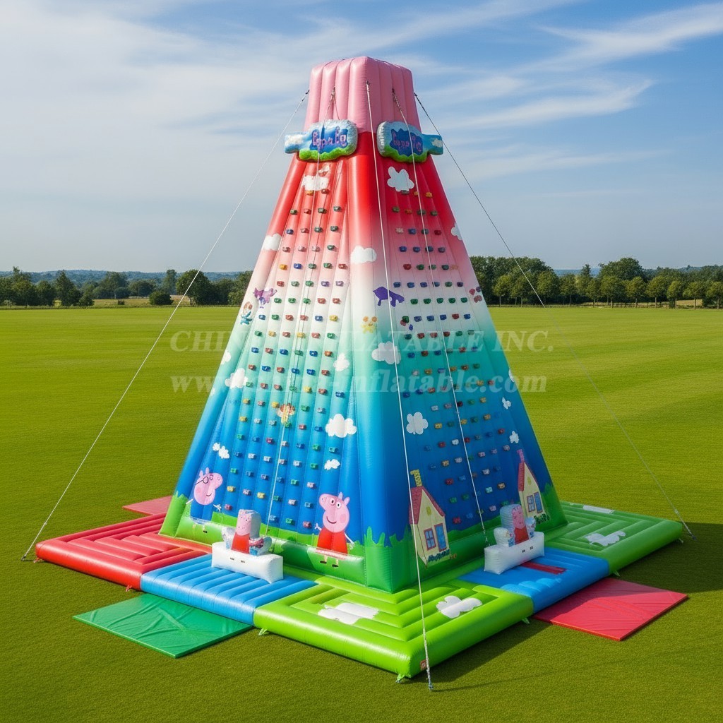 T11-4318 Peppa Pig Theme Inflatable Climbing Wall