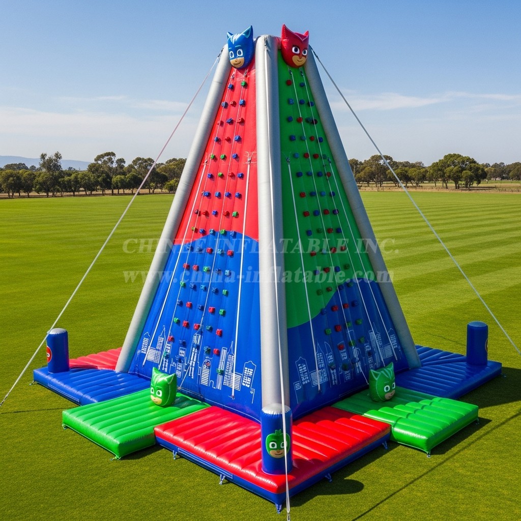 T11-4333 PJ Masks Theme Inflatable Climbing Wall