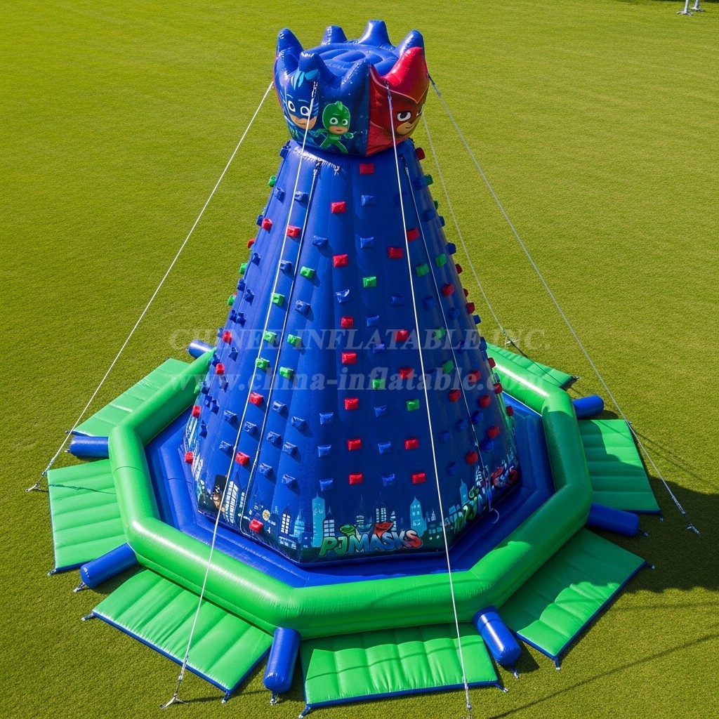 T11-4334 PJ Masks Theme Inflatable Climbing Wall