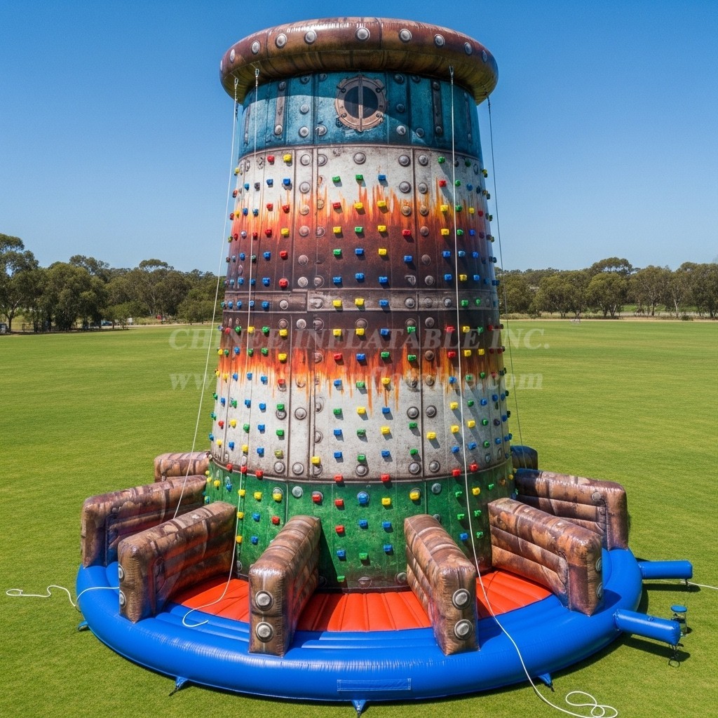 T11-4353 Rusty Rivets Theme Inflatable Climbing Wall