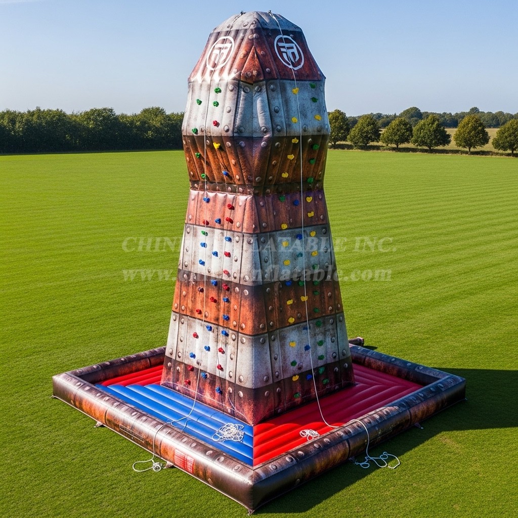T11-4354 Rusty Rivets Theme Inflatable Climbing Wall