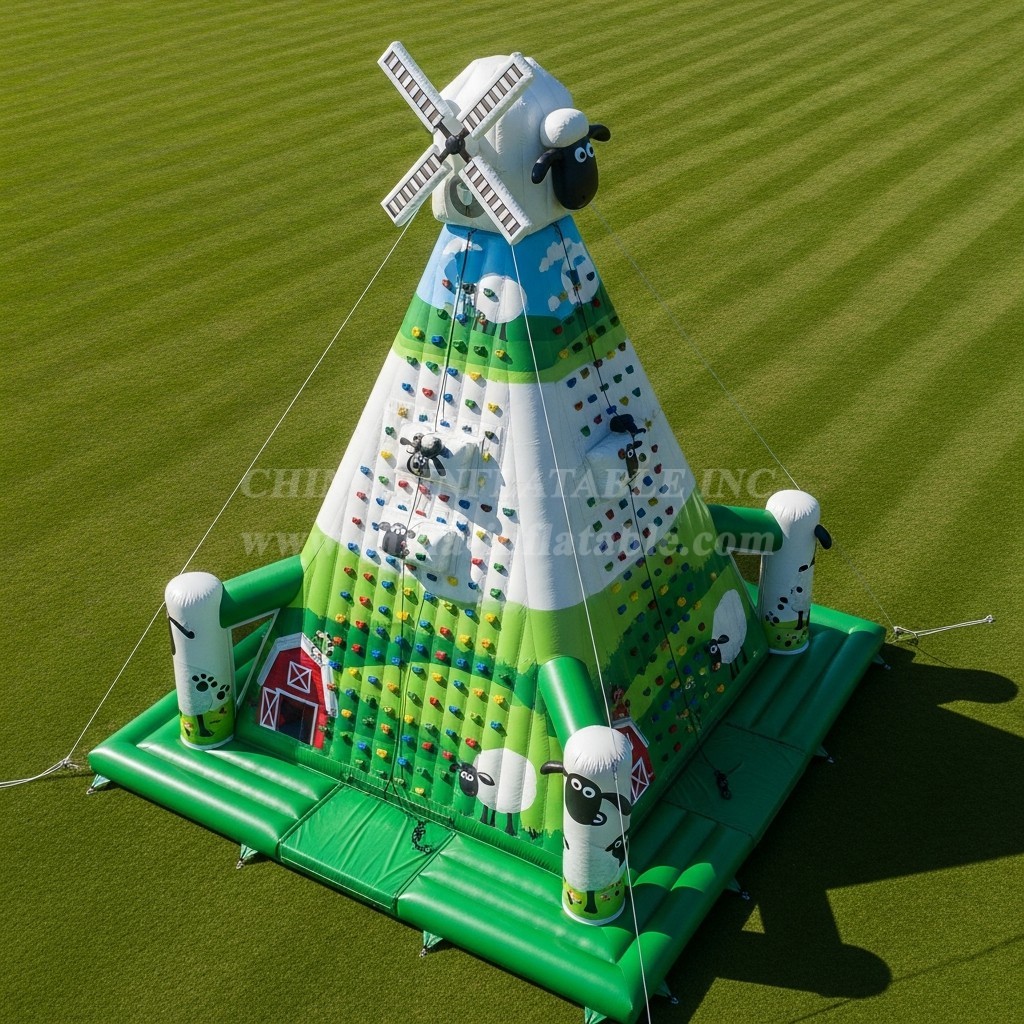T11-4360 Shaun the Sheep Theme Inflatable Climbing Wall