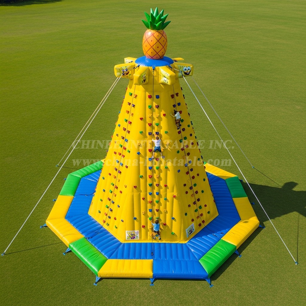 T11-4387 Spongebob Theme Inflatable Climbing Wall