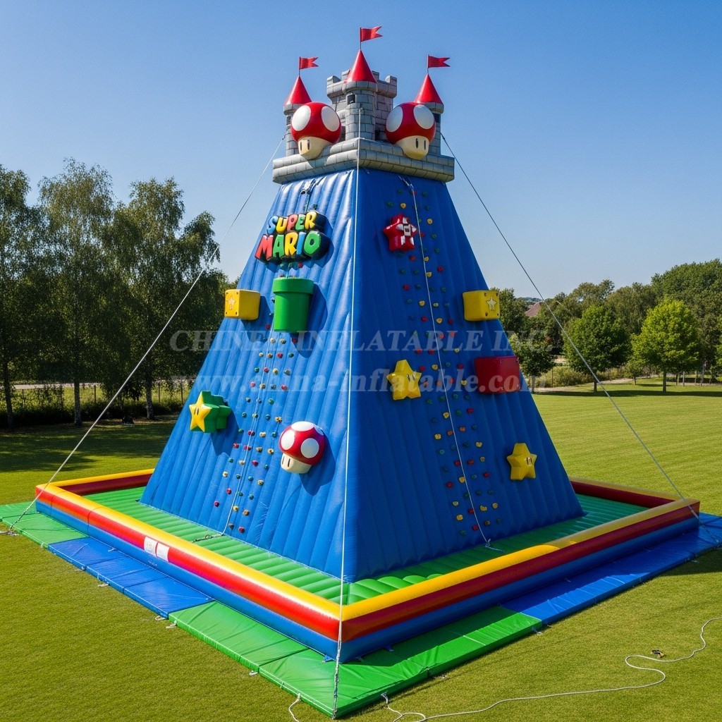 T11-4410 Super Mario Theme Inflatable Climbing Wall
