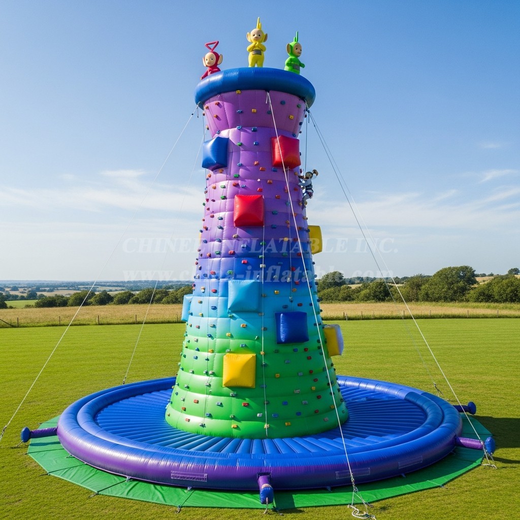 T11-4415 Teletubbies Theme Inflatable Climbing Wall
