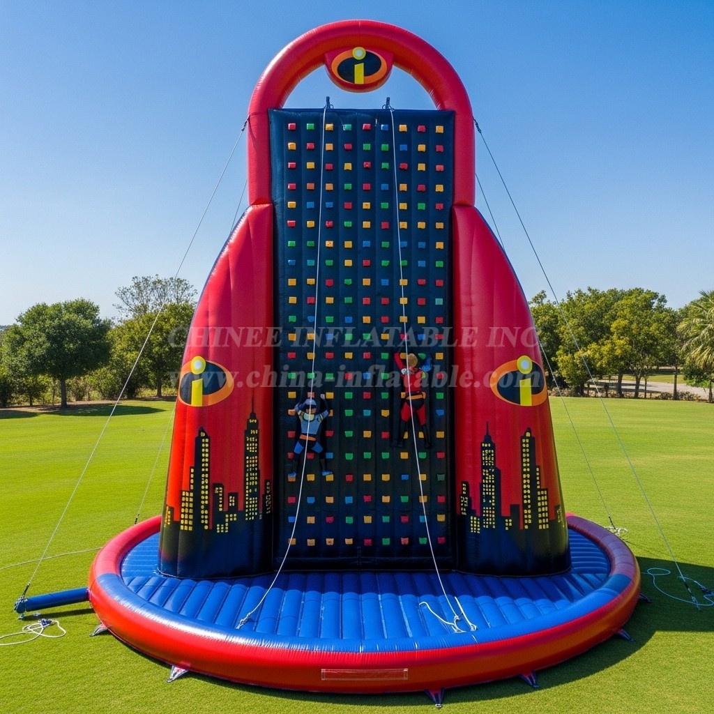T11-4423 The Incredibles Theme Inflatable Climbing Wall