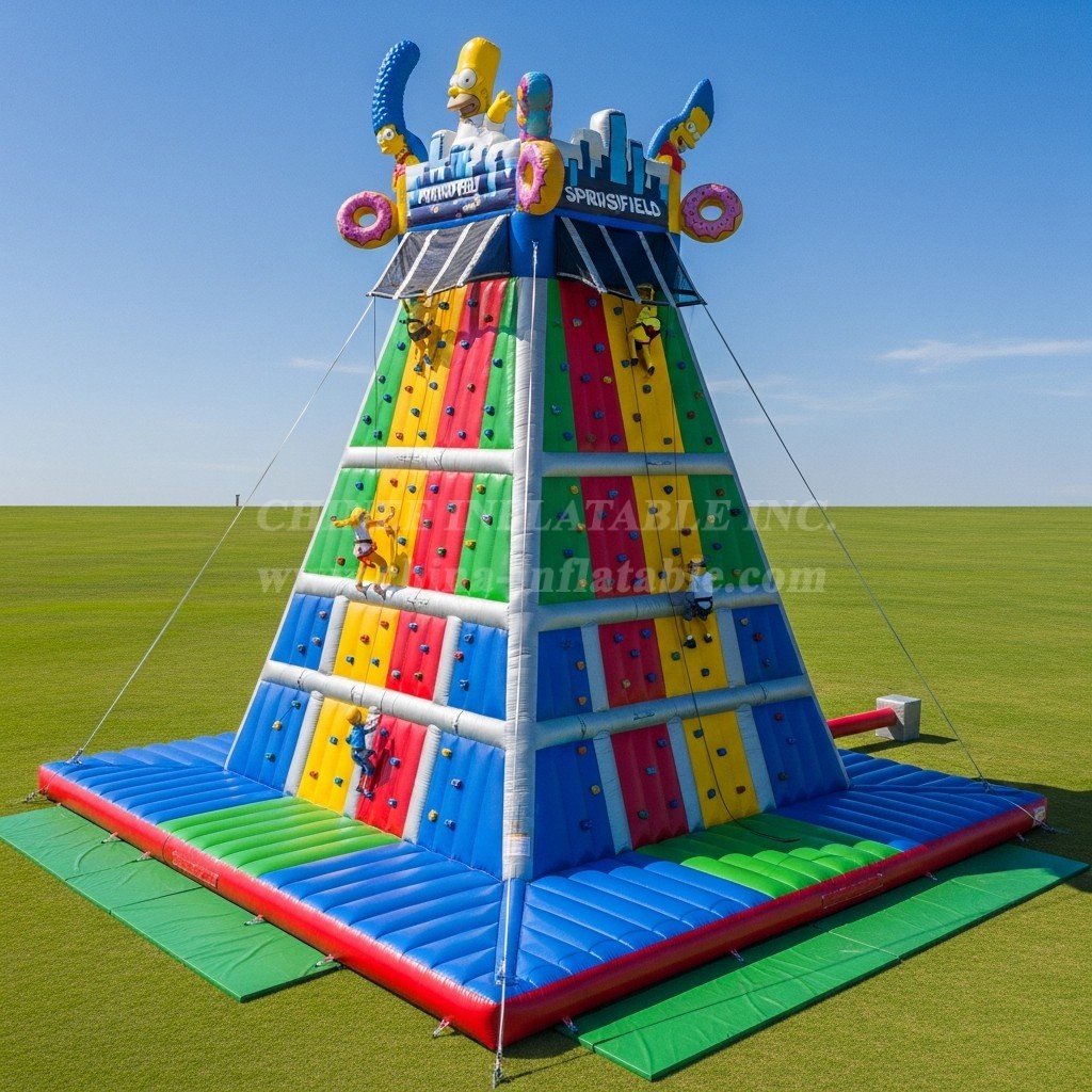 T11-4440 The Simpsons Theme Inflatable Climbing Wall