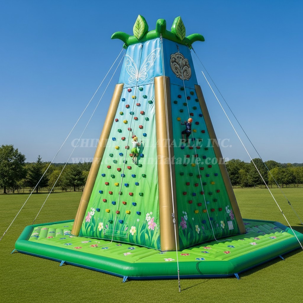T11-4464 Tinker Bell Theme Inflatable Climbing Wall