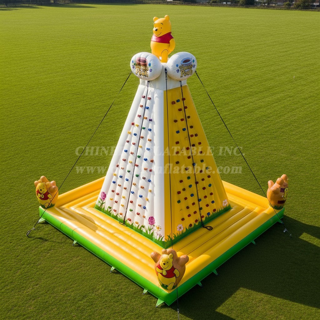 T11-4481 Winnie the Pooh Theme Inflatable Climbing Wall