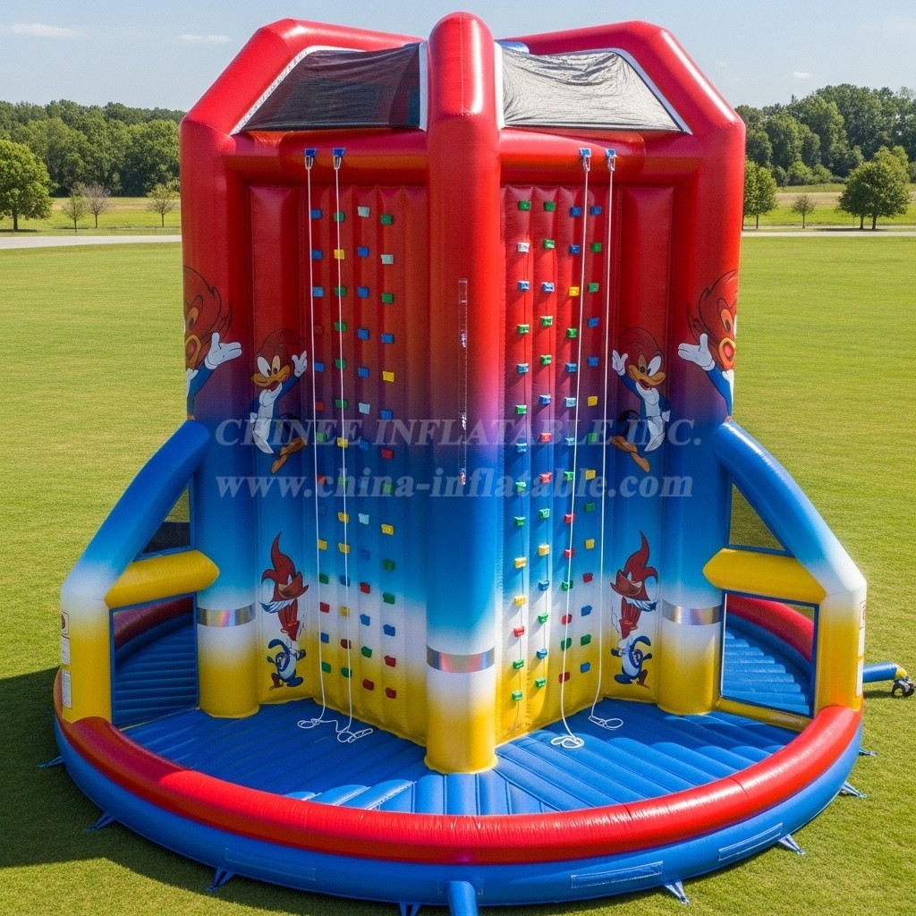T11-4482 Woody Woodpecker Theme Inflatable Climbing Wall