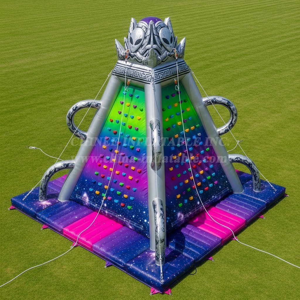 T11-4492 Alien Theme Inflatable Climbing Wall