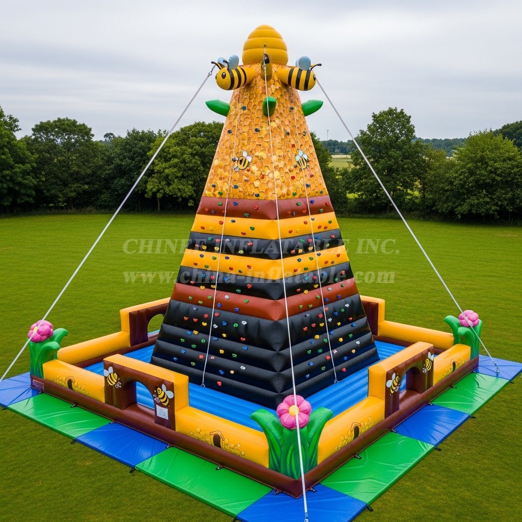 T11-4508 Bee Theme Inflatable Climbing Wall