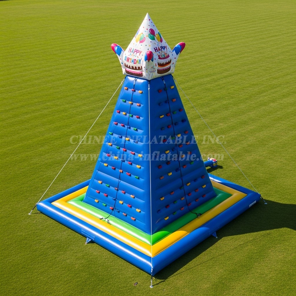 T11-4510 Birthdays Theme Inflatable Climbing Wall