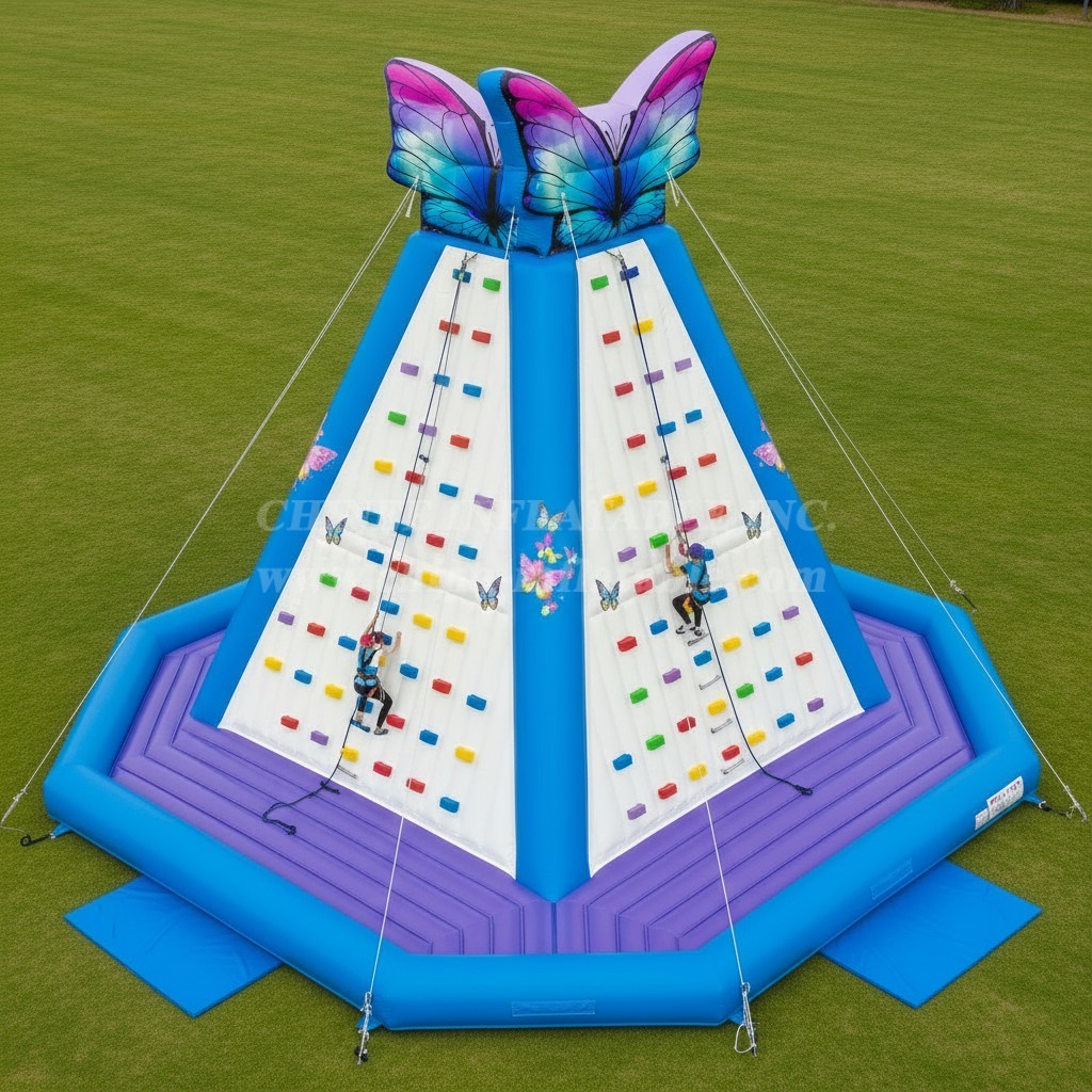 T11-4517 Butterfly Theme Inflatable Climbing Wall