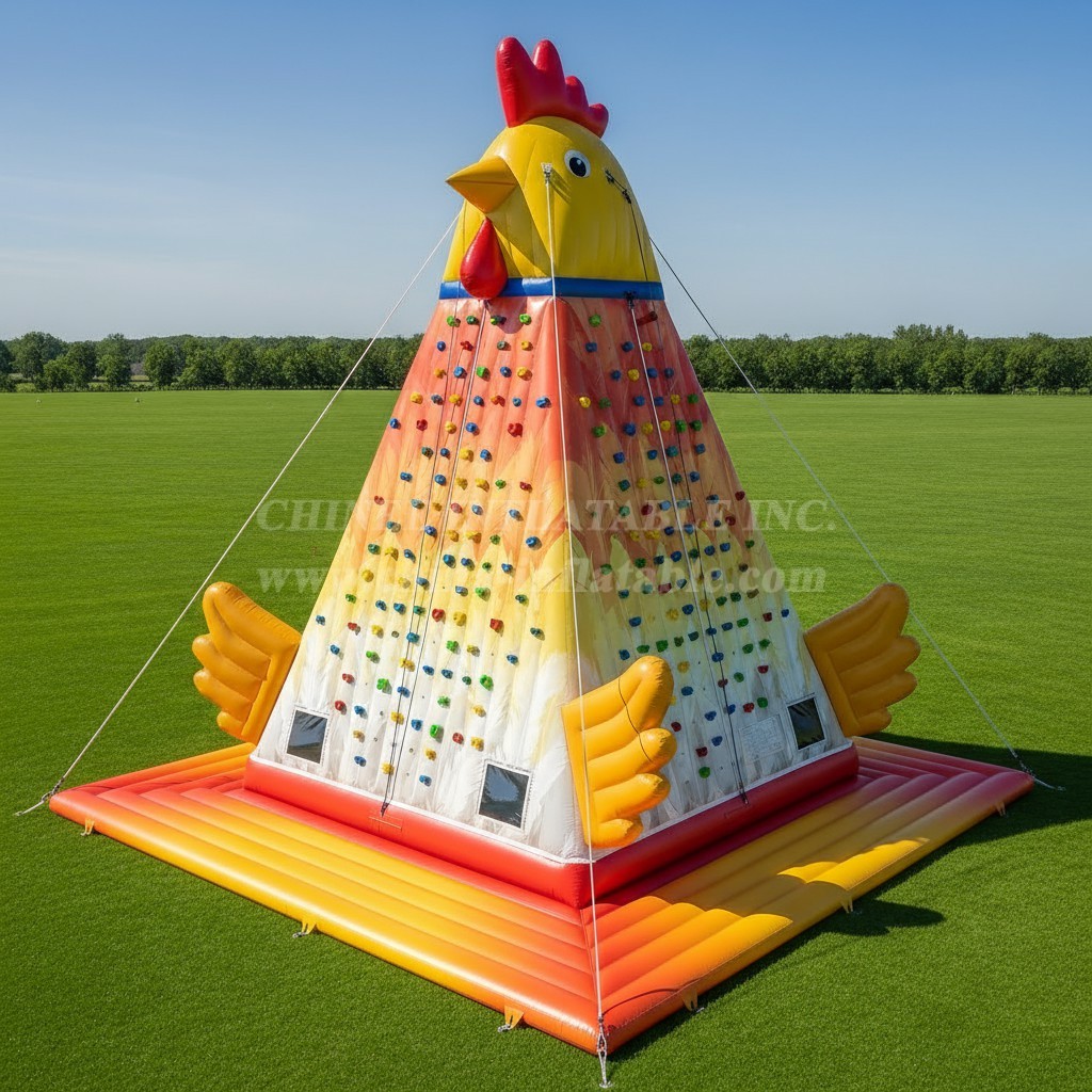 T11-4525 Chicken Theme Inflatable Climbing Wall