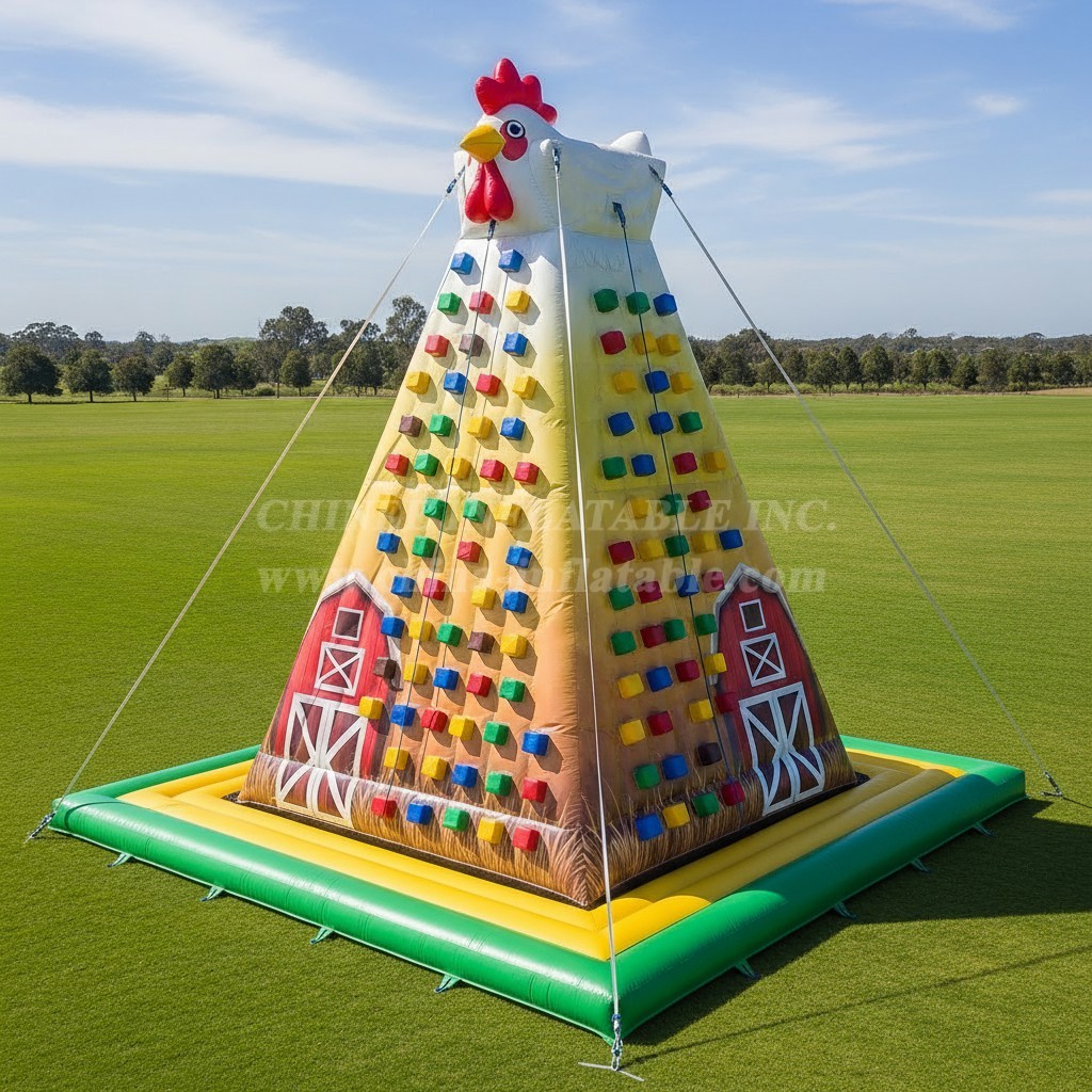 T11-4528 Chicken Theme Inflatable Climbing Wall
