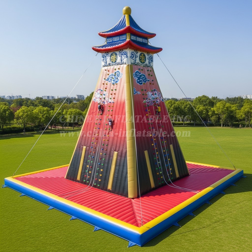 T11-4529 Chinese Style Theme Inflatable Climbing Wall