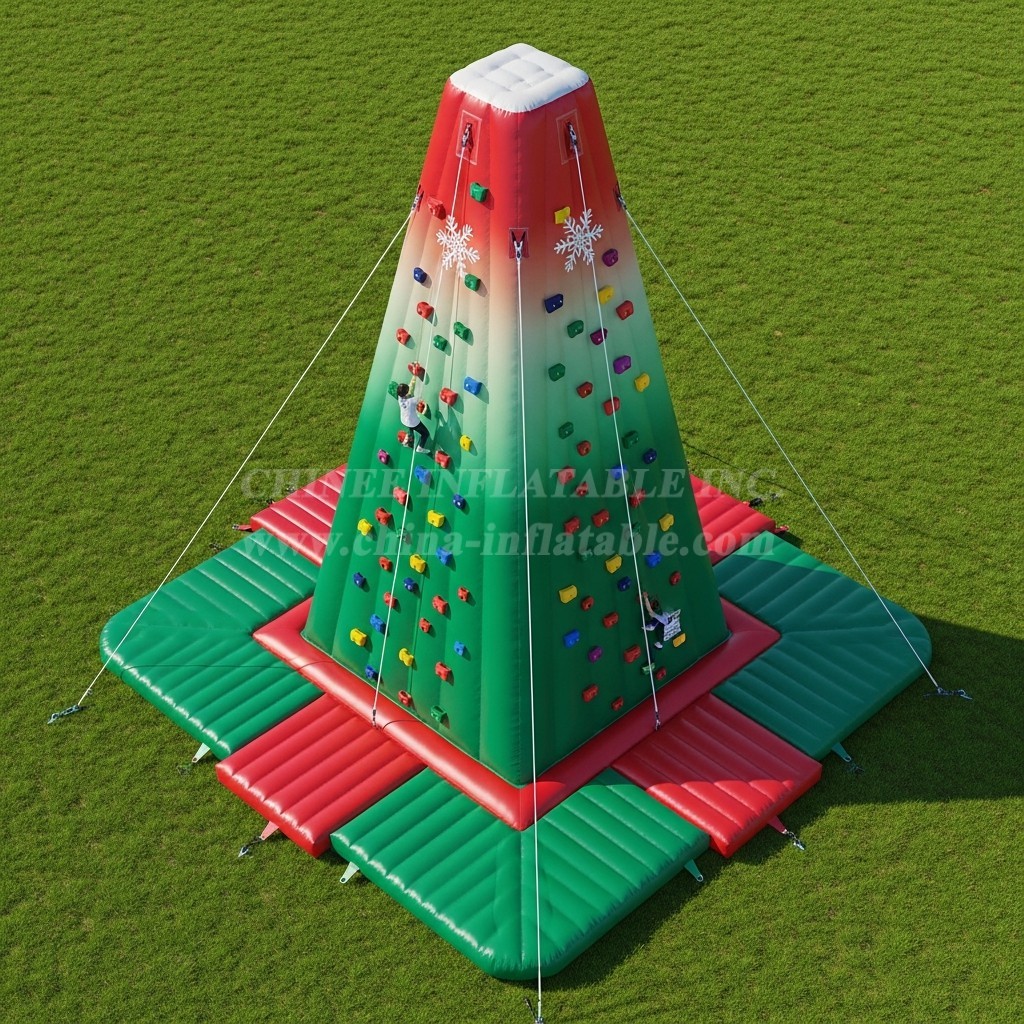T11-4532 Christmas Theme Inflatable Climbing Wall