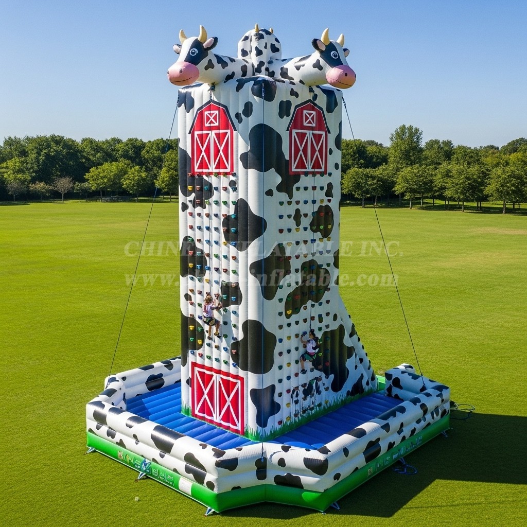 T11-4547 Cow Theme Inflatable Climbing Wall