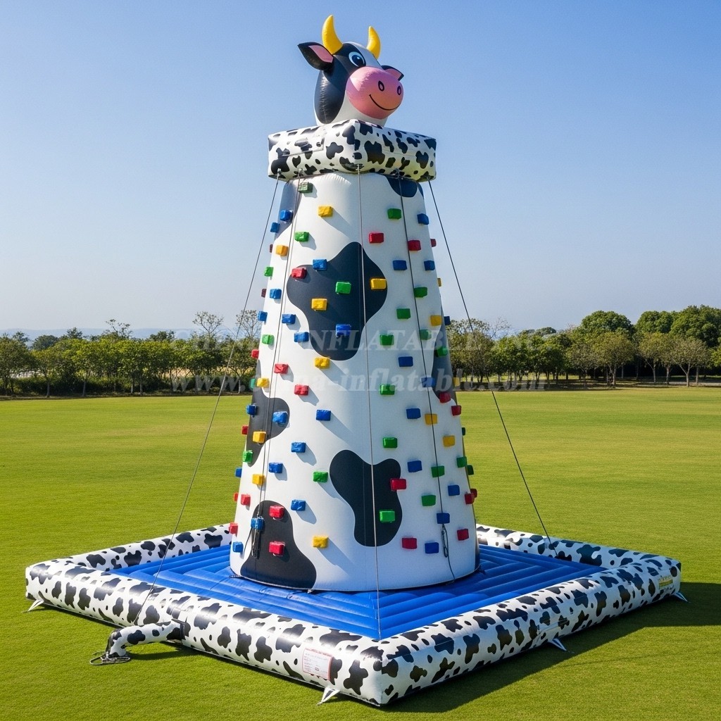 T11-4550 Cow Theme Inflatable Climbing Wall