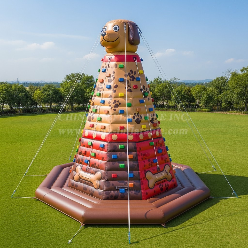T11-4566 Dog Theme Inflatable Climbing Wall