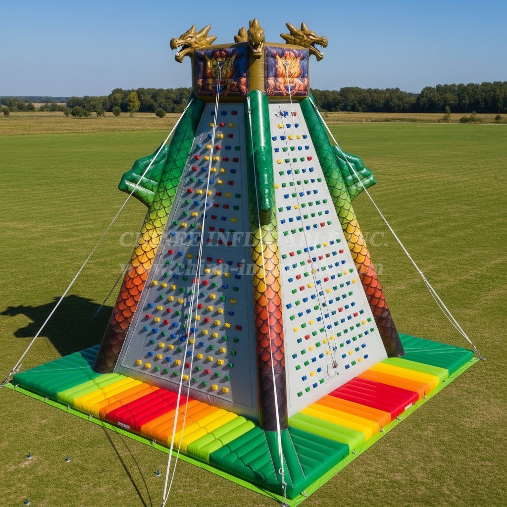 T11-4571 Dragon Theme Inflatable Climbing Wall