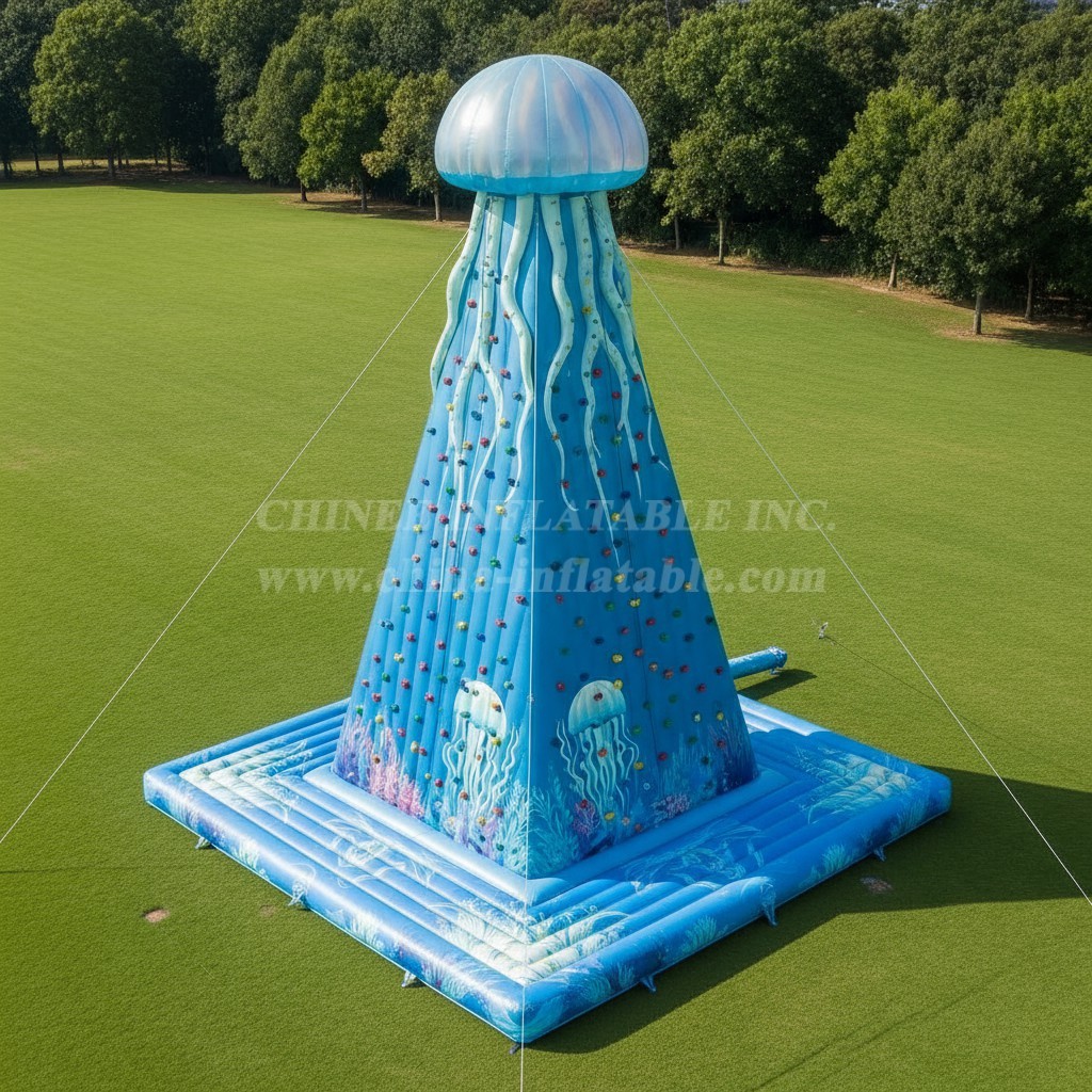 T11-4619 Jellyfish Theme Inflatable Climbing Wall