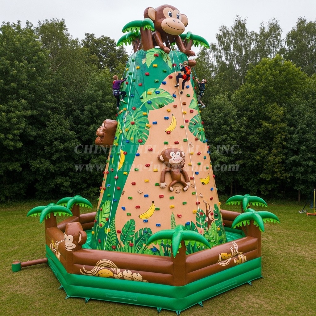 T11-4633 Monkey Theme Inflatable Climbing Wall