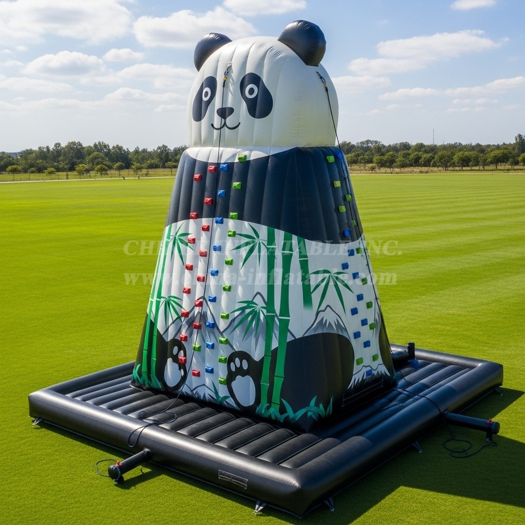 T11-4651 Panda Theme Inflatable Climbing Wall