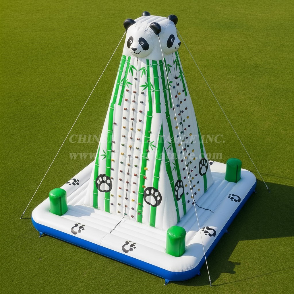 T11-4652 Panda Theme Inflatable Climbing Wall