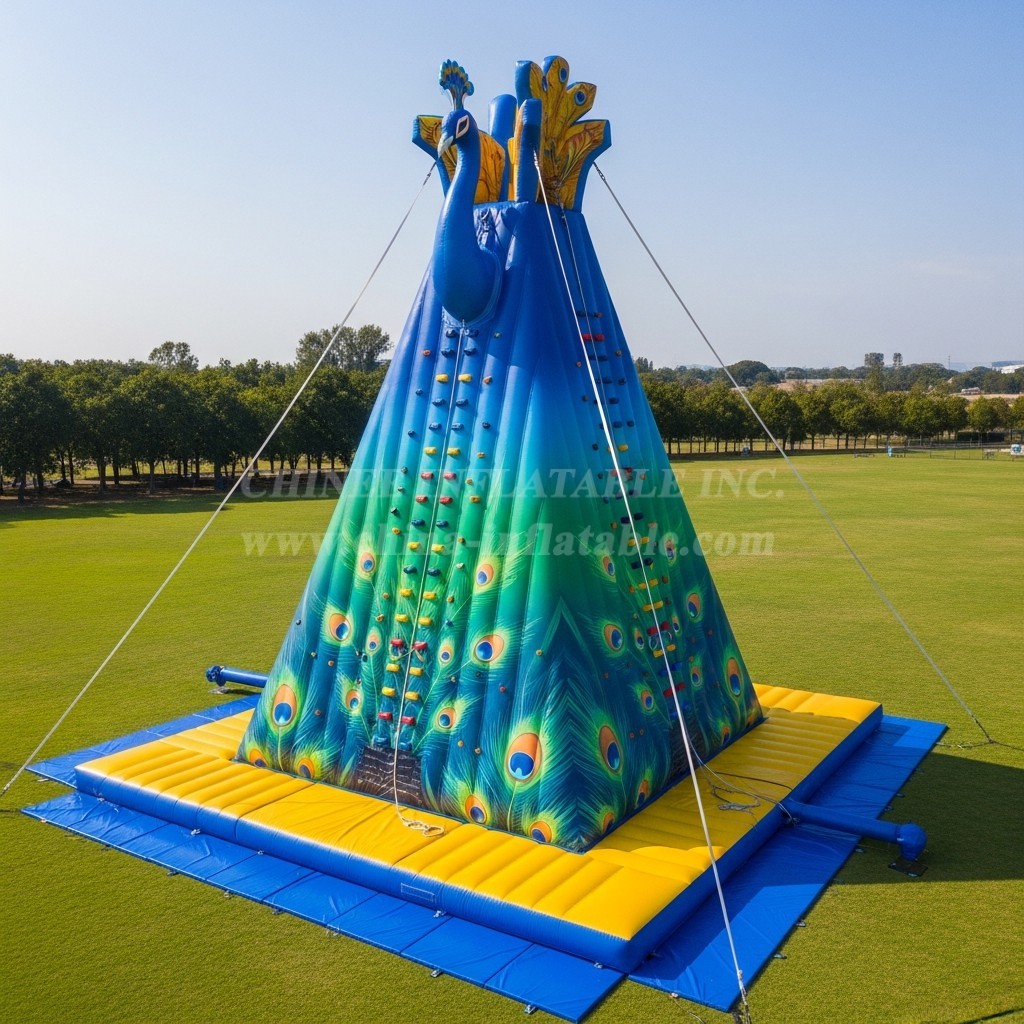 T11-4659 Peacock Theme Inflatable Climbing Wall