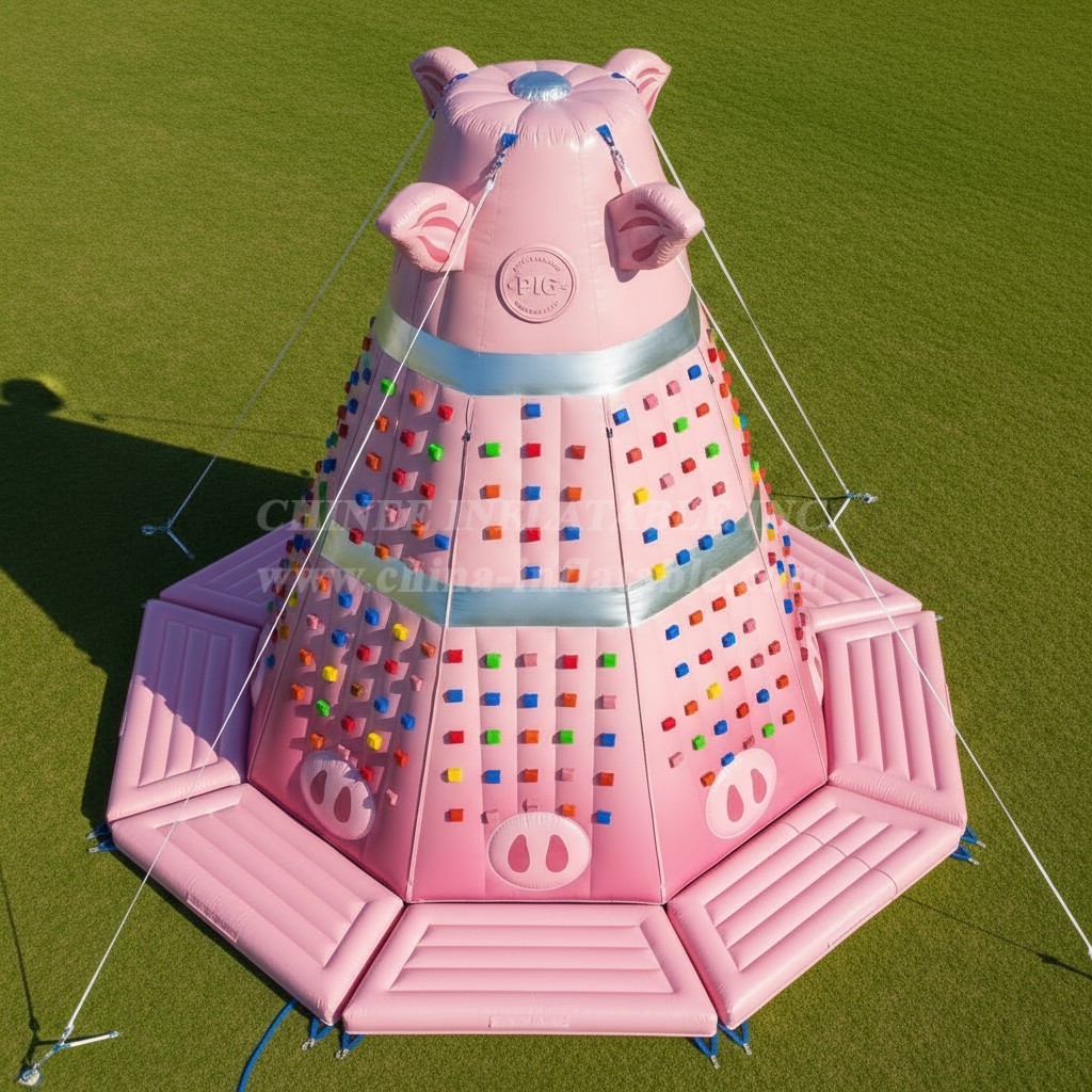 T11-4667 Pig Theme Inflatable Climbing Wall