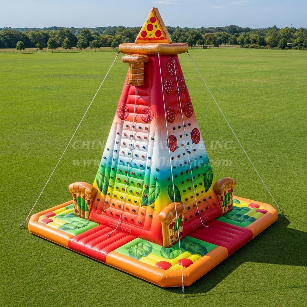 T11-4673 Pizza Theme Inflatable Climbing Wall