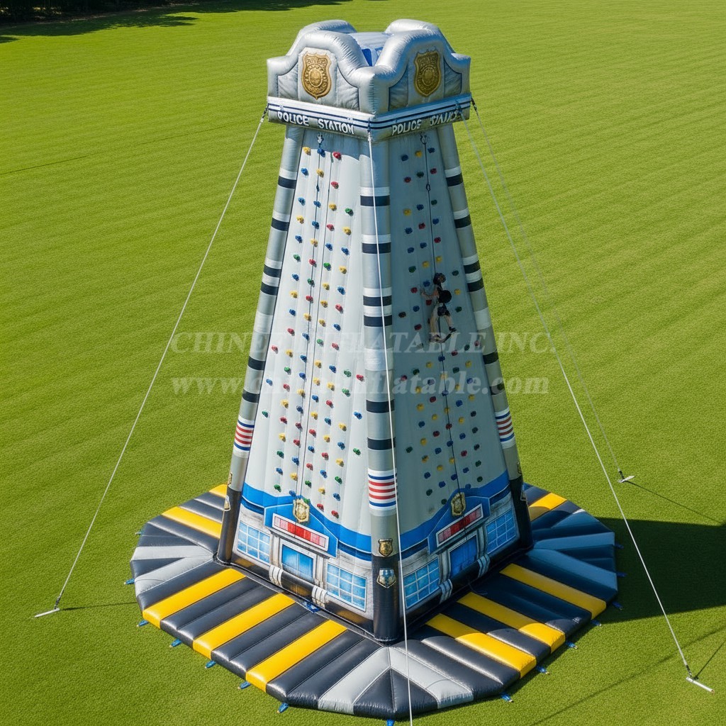 T11-4674 Police Station Theme Inflatable Climbing Wall