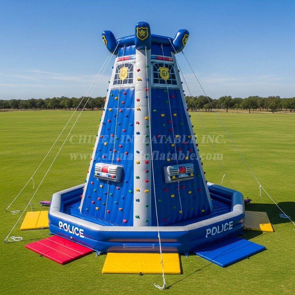 T11-4676 Police Station Theme Inflatable Climbing Wall