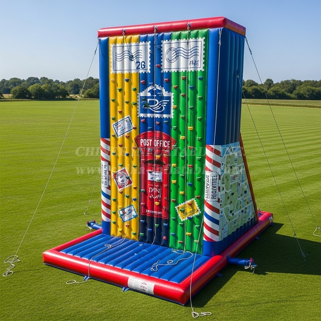T11-4677 Post Office Theme Inflatable Climbing Wall