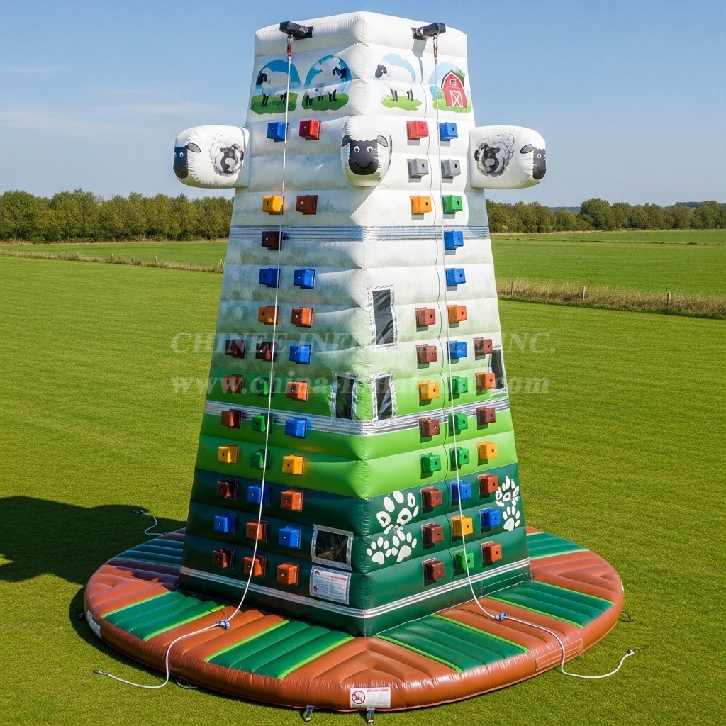 T11-4691 Sheep Theme Inflatable Climbing Wall