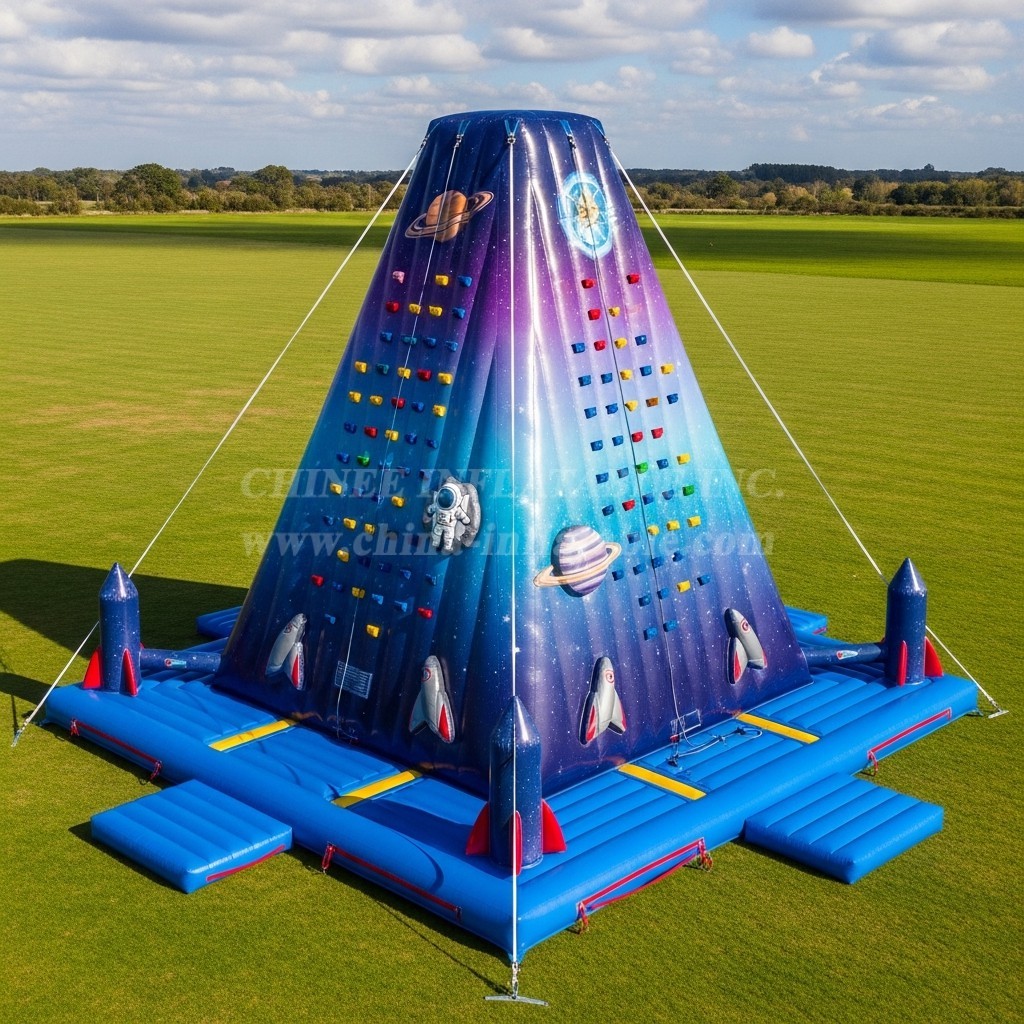 T11-4696 Space Theme Inflatable Climbing Wall